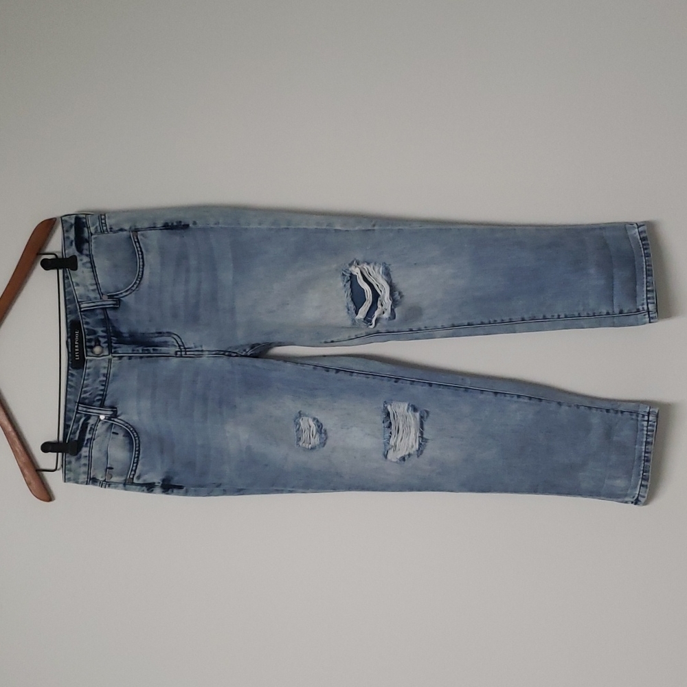 Liverpool "The Crop‎ Boyfriend" distressed jeans